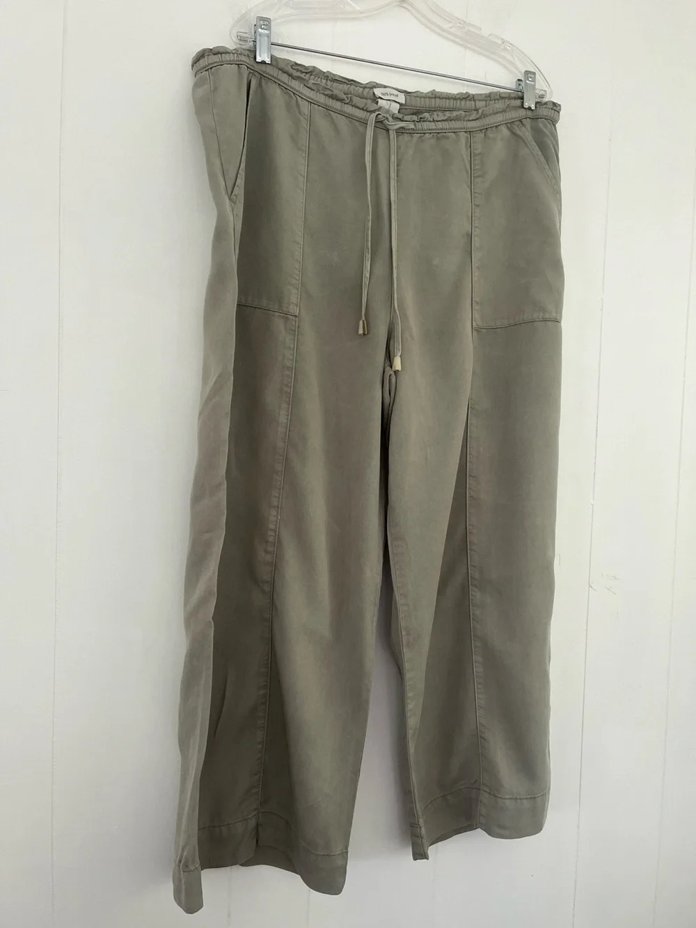Joie 100% Lyocell Lagenlook Vacation Light Weight Wide Leg Pants Size XL - Picture 10 of 11